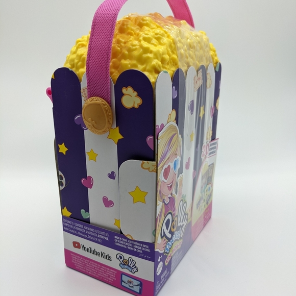 Polly Pocket UN-BOX-IT Popcorn Movie Theater PLAYSET 20 Surprises To Unbox BNIB - Picture 3 of 3